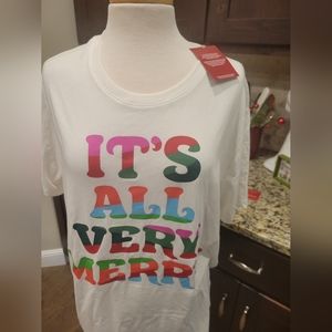 New mens sz  XXL                   ITS ALL VERY MERRY. Tshirt